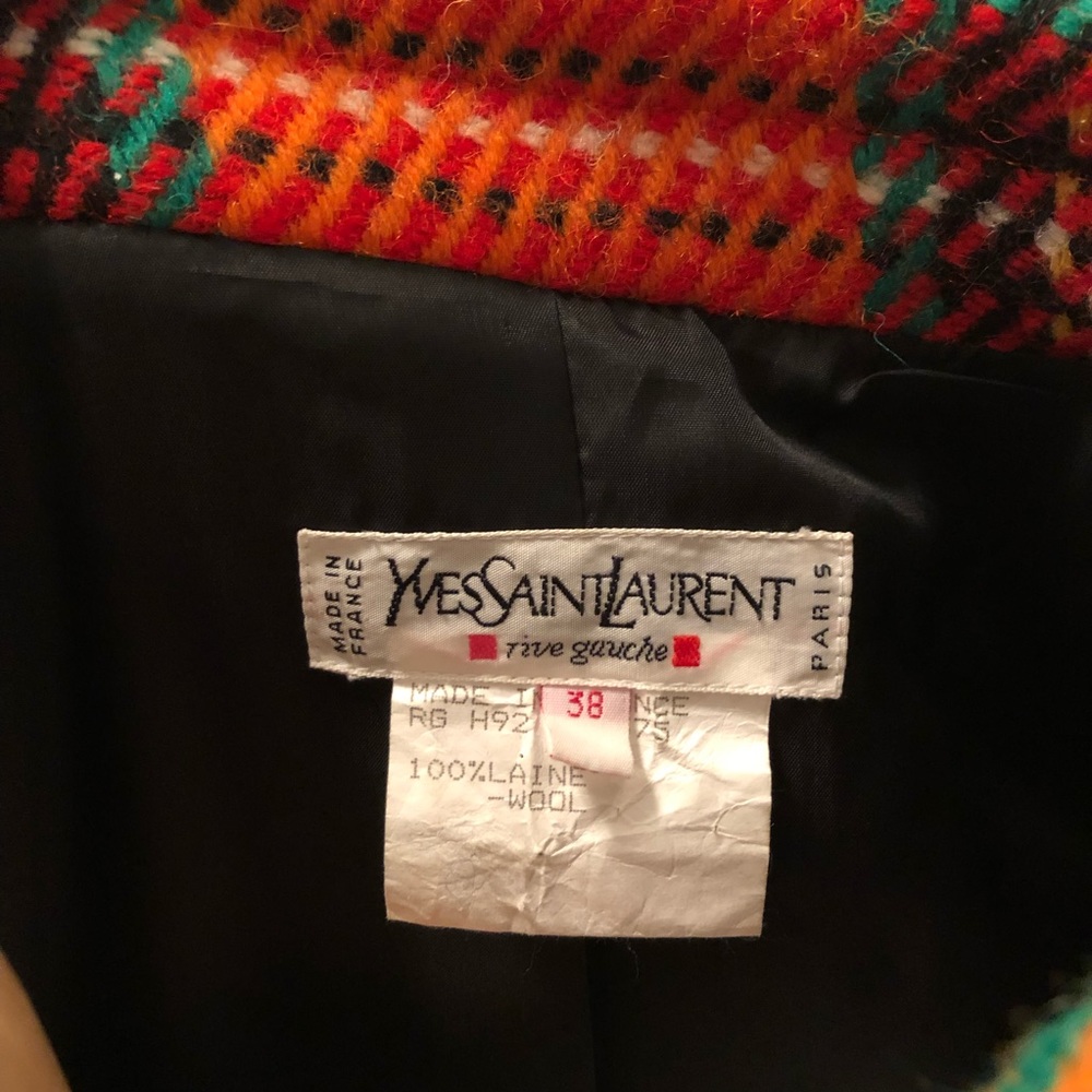 Yves Saint Laurent Vintage Jacket Leather Fringe - Picture 6 of 7